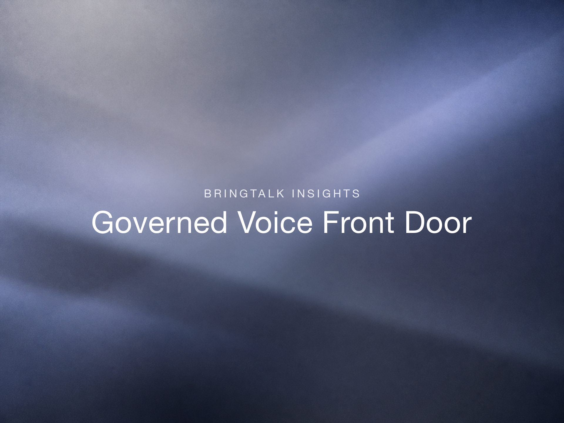 After ChatGPT Adoption Expands, Voice AI Needs a Governed Customer Front Door