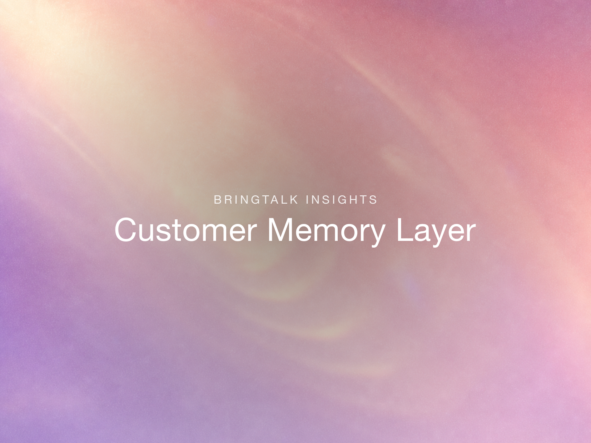 Voice AI의 Customer Memory: 기억이 아니라 운영 레이어입니다